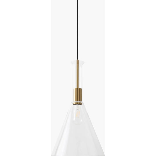 Katzinor Mini Pendant by Surya in metallic brass, clear and plated. Made from iron, glass in a unique style.