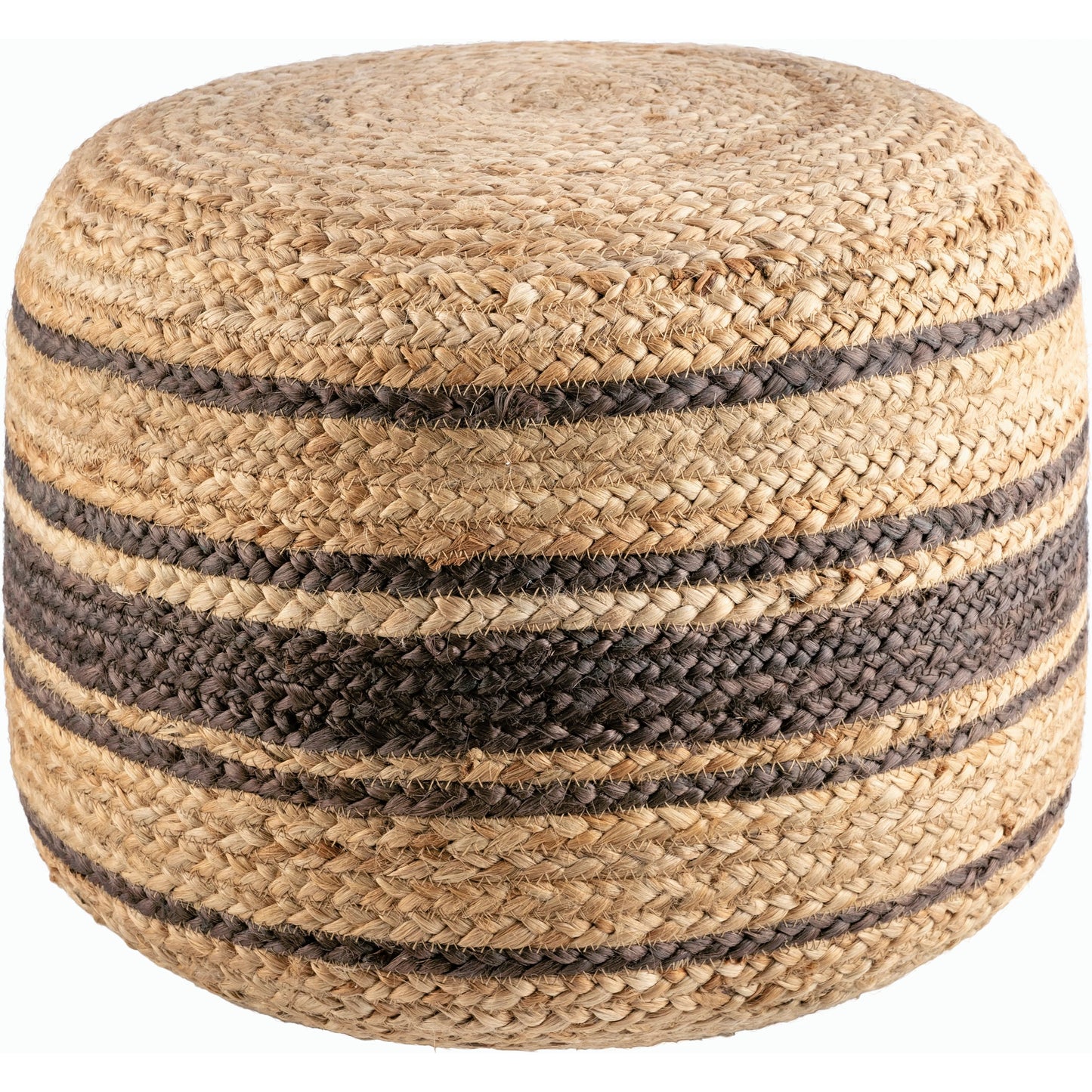 001 SI-2098404 | Primary Silo | Kazan Pouf - 487873 by Livabliss in sand, champagne, khaki, desert tan, light wood, taupe. Made from jute, polybeads in a eclectic & global style.