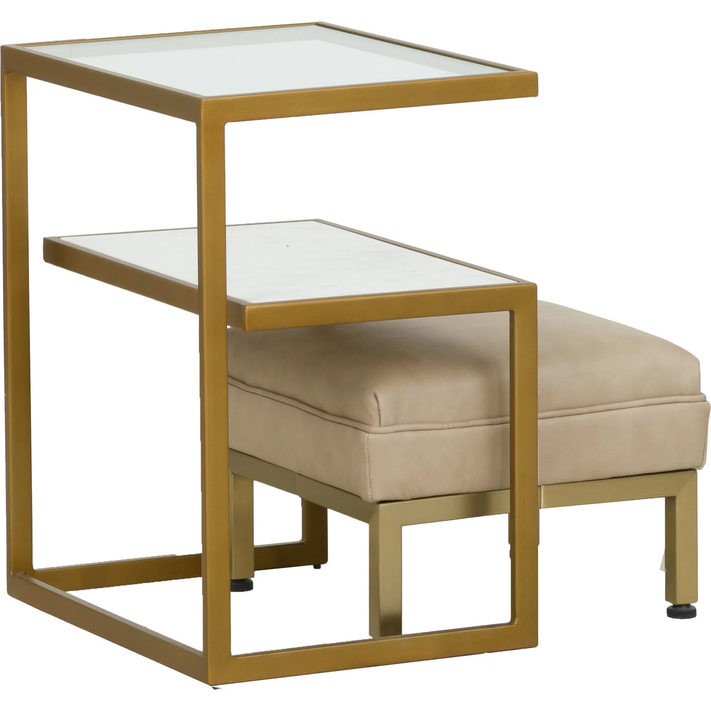 005 SI-2635752 | Additional Silo | Libby Langdon Jayden Drink Table by Fairfield Chair in gold and champagne. Made from metal, carrara marble in a unique style.