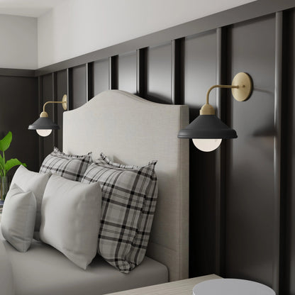 Brooks Barn Wall Sconce by Lumanity. Made from metal in a modern style.