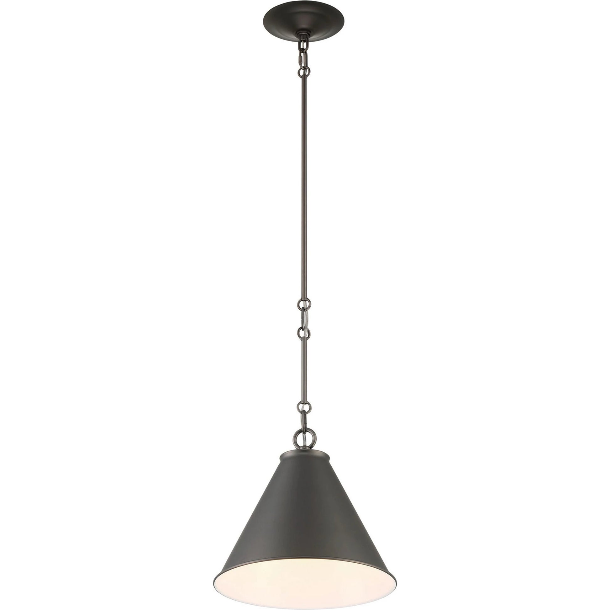 Lincoln Tapered Metal 11" Dome Pendant Light by Lumanity in antiqued brass. Made from metal in a modern style.