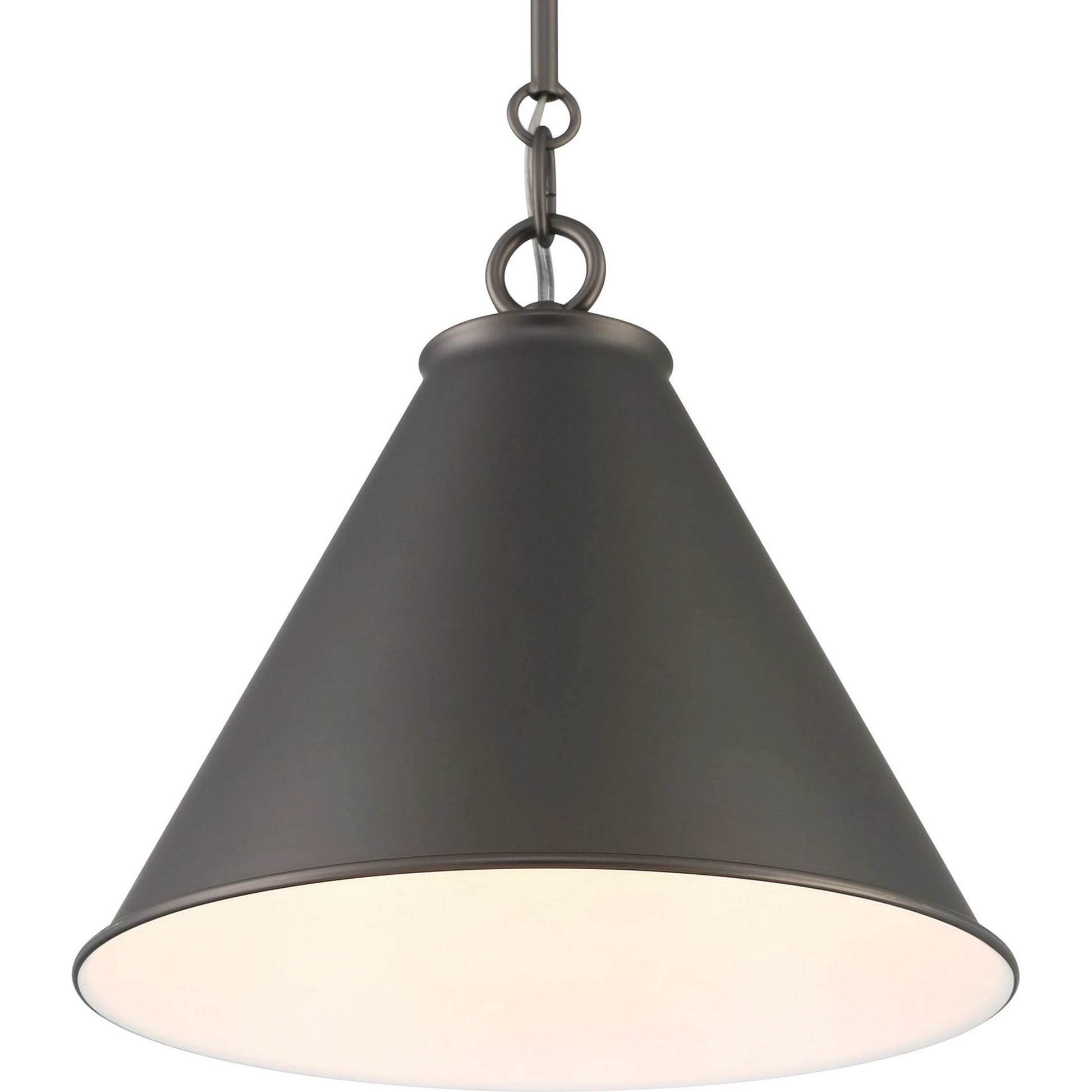 Lincoln Tapered Metal 11" Dome Pendant Light by Lumanity in antiqued brass. Made from metal in a modern style.