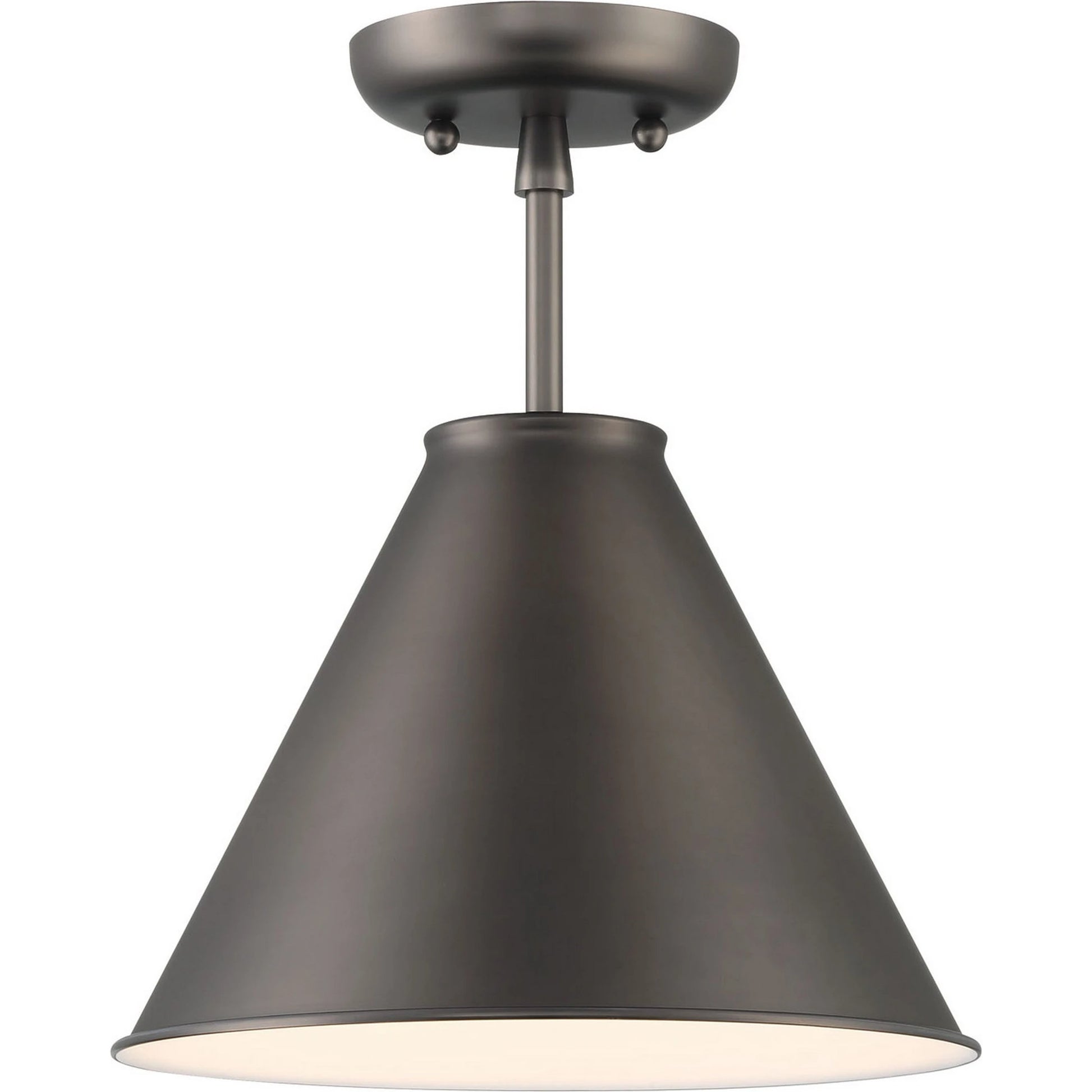 Lincoln Tapered Metal 11" Semi-Flush Mount Ceiling Light by Lumanity. Made from metal in a modern style.