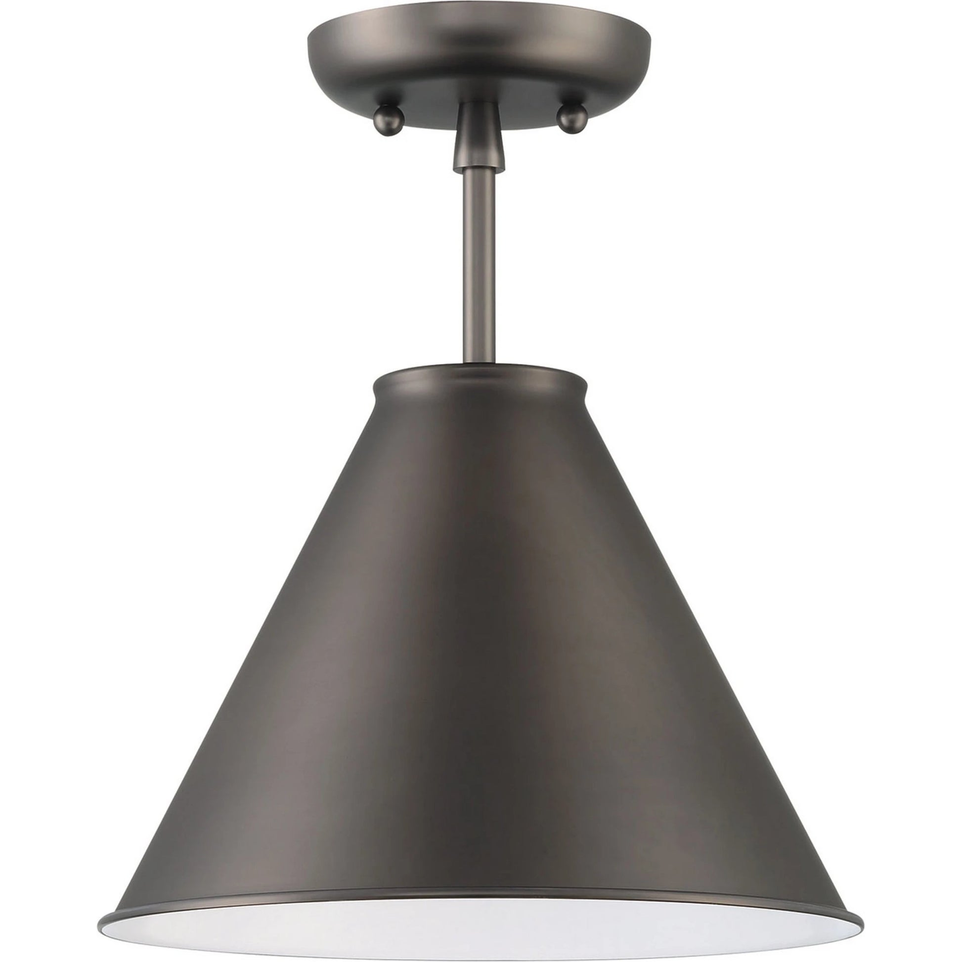 Lincoln Tapered Metal 11" Semi-Flush Mount Ceiling Light by Lumanity. Made from metal in a modern style.