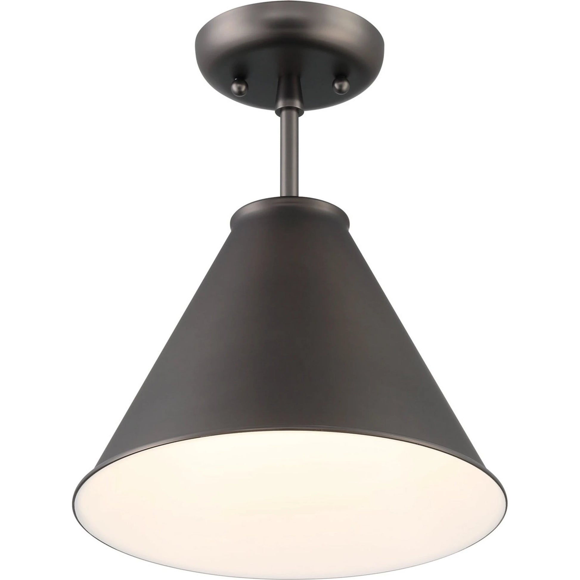 Lincoln Tapered Metal 11" Semi-Flush Mount Ceiling Light by Lumanity. Made from metal in a modern style.