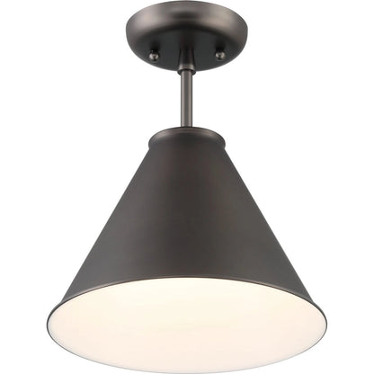 Lincoln Tapered Metal 11" Semi-Flush Mount Ceiling Light by Lumanity. Made from metal in a modern style.