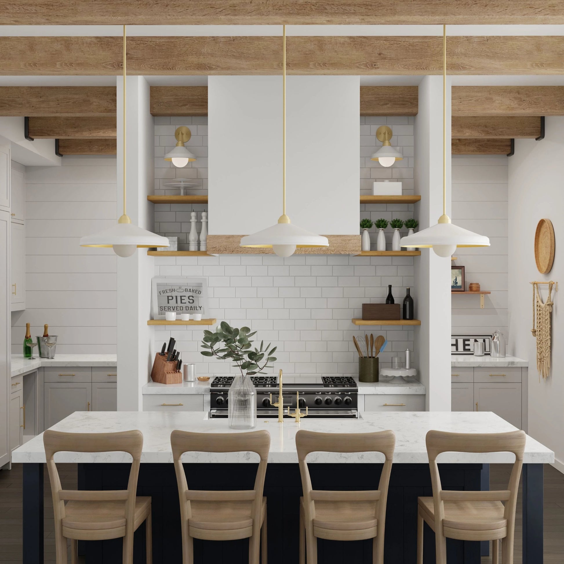 Brooks Adjustable Barn Light Pendant by Lumanity. Made from metal in a modern style.