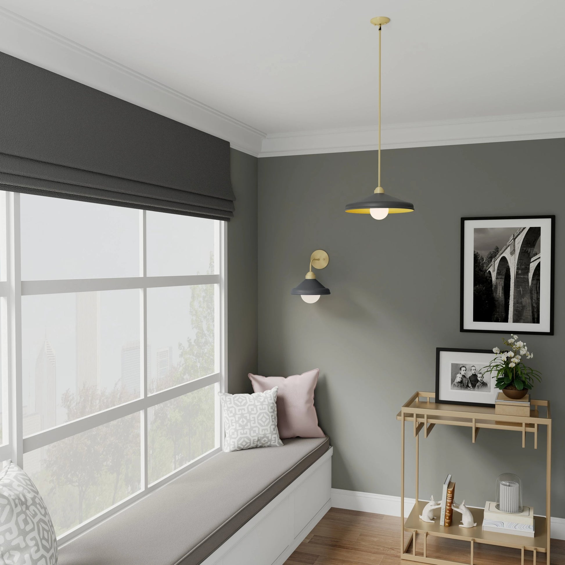 Brooks Adjustable Barn Light Pendant by Lumanity. Made from metal in a modern style.