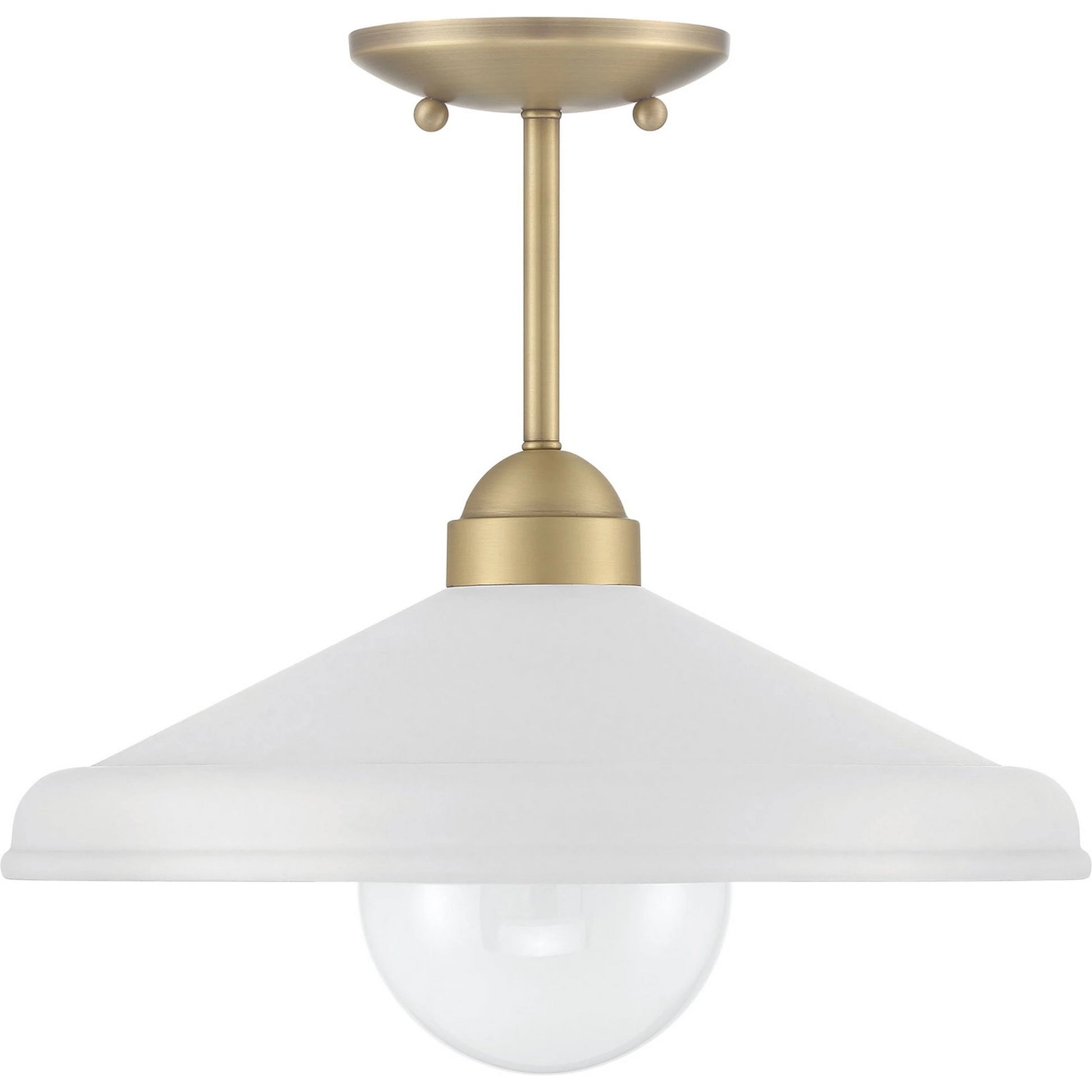 Brooks Semi-Flush Mount Ceiling Barn Light by Lumanity. Made from metal in a modern style.