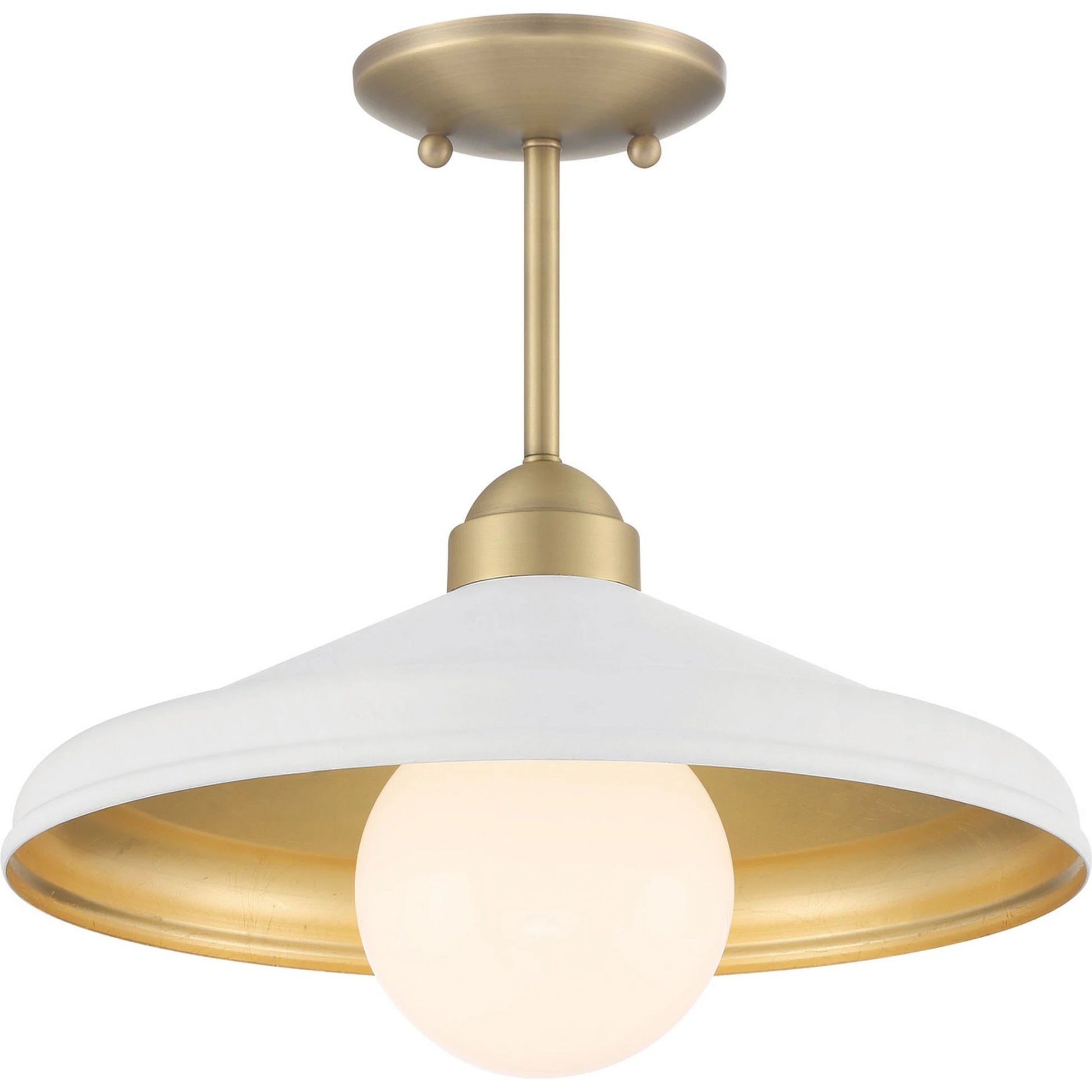 Brooks Semi-Flush Mount Ceiling Barn Light by Lumanity. Made from metal in a modern style.