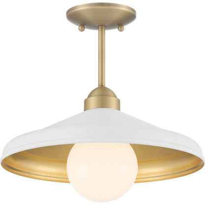 Brooks Semi-Flush Mount Ceiling Barn Light by Lumanity. Made from metal in a modern style.