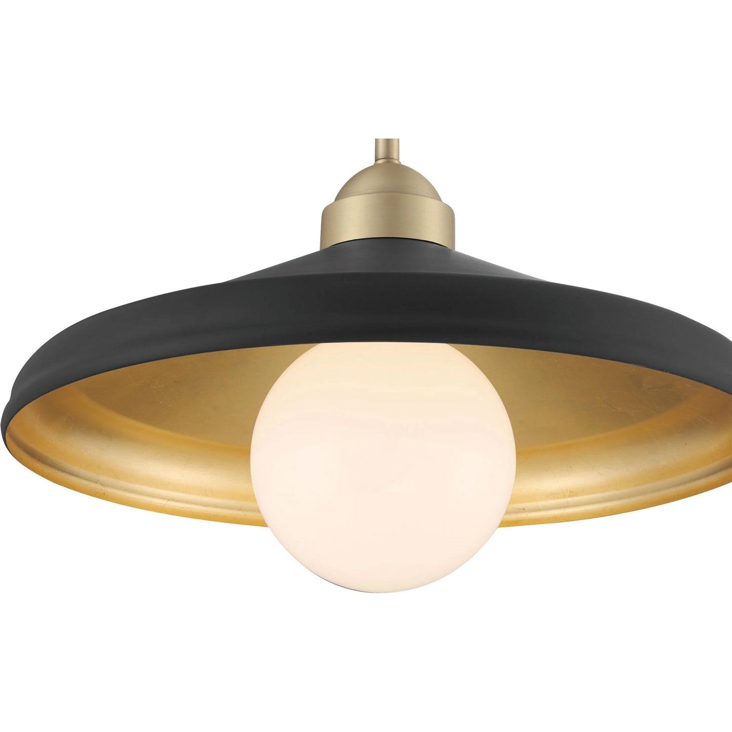 009 SI-1965959 | Closeup | Brooks Semi-Flush Mount Ceiling Barn Light by Lumanity. Made from metal in a modern style.