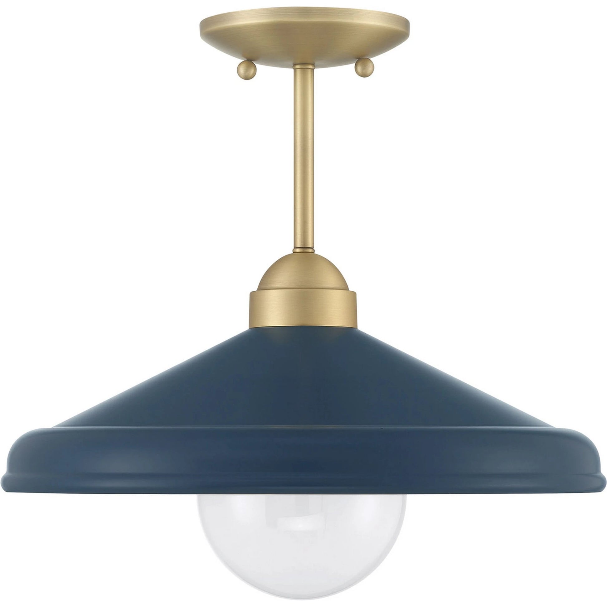 Brooks Semi-Flush Mount Ceiling Barn Light by Lumanity. Made from metal in a modern style.
