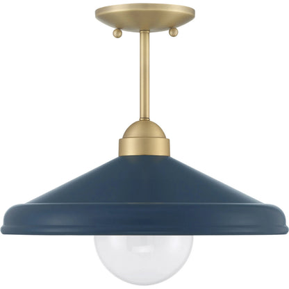 Brooks Semi-Flush Mount Ceiling Barn Light by Lumanity. Made from metal in a modern style.