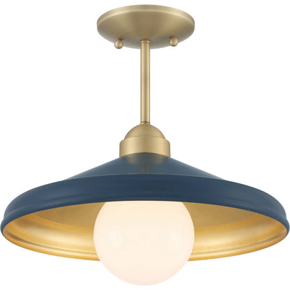 Brooks Semi-Flush Mount Ceiling Barn Light by Lumanity. Made from metal in a modern style.