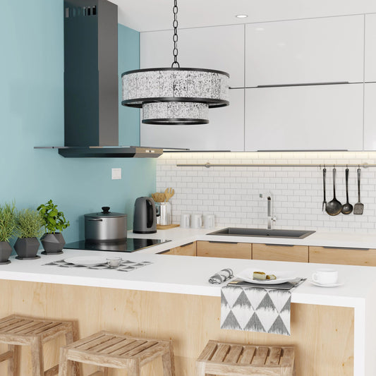 Chelsea Chandelier by Lumanity in oil rubbed bronze. Made from iron, glass in a transitional style.