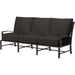 La Jolla Outdoor Sofa by Sunset West in browns. Made from aluminum in a modern style.