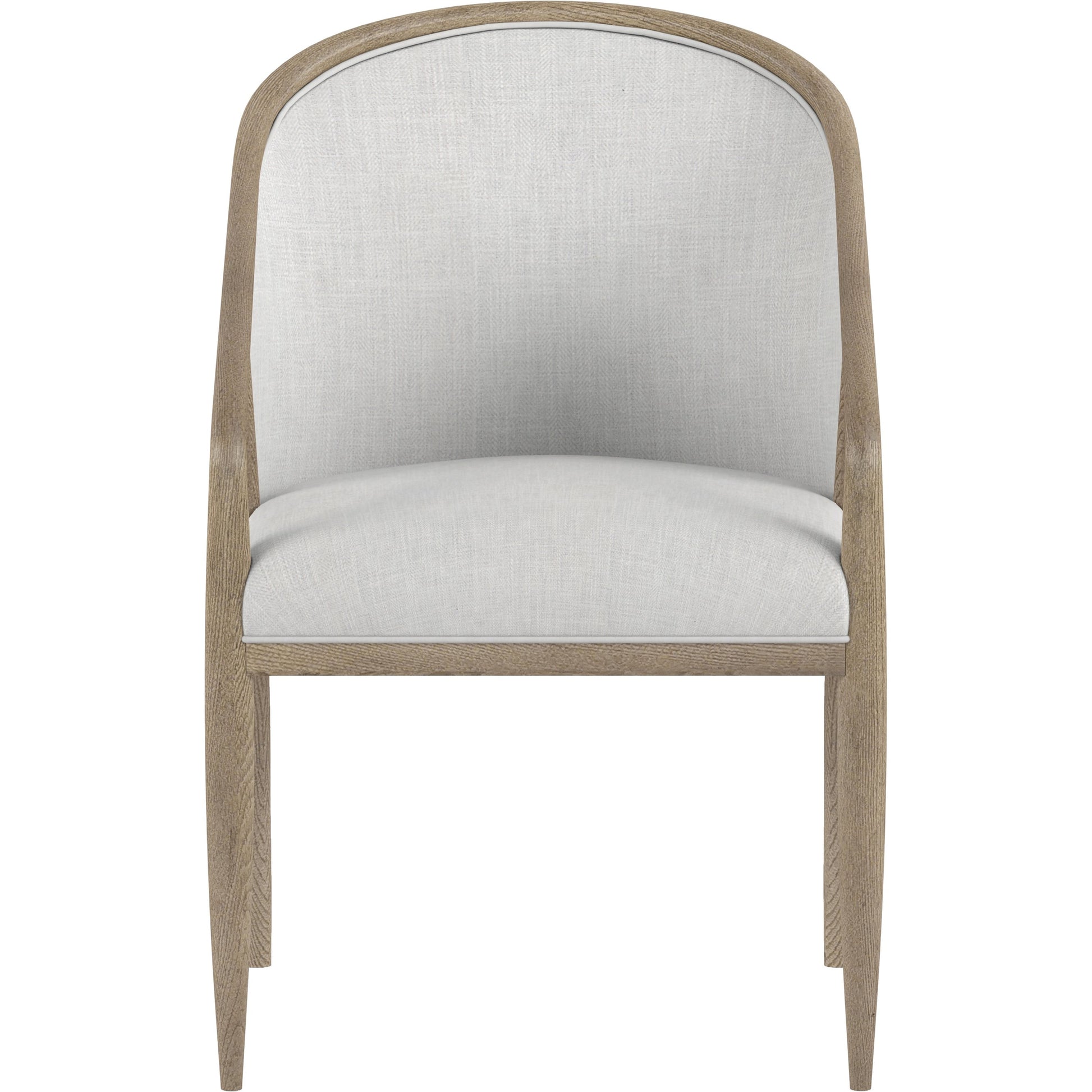 Finn Woven Dining Chair by A.R.T. Furniture in tawny. Made from parawood solids, elm veneer, raffia, foam, fabric in a cottage & farmhouse style.