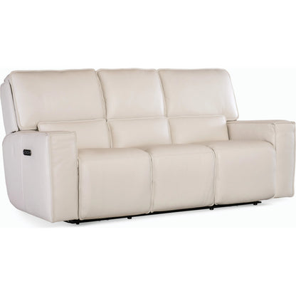 Miles Zero Gravity Power Sofa w/ Power Headrest by Hooker Furniture. Made from leather in a modern style.