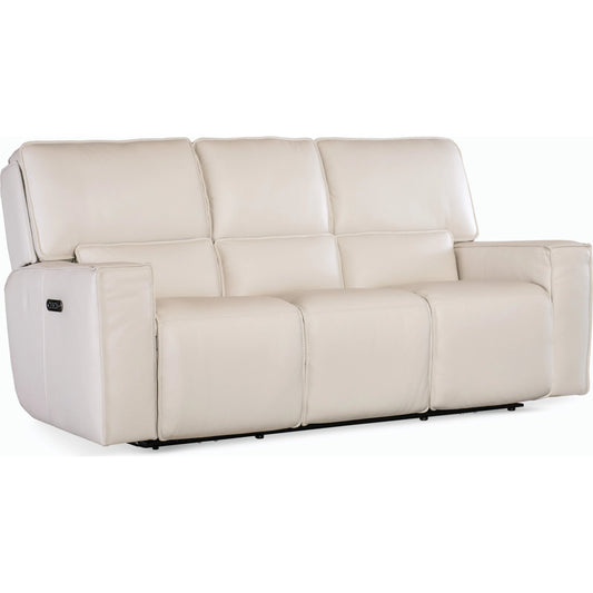 Miles Zero Gravity Power Sofa w/ Power Headrest by Hooker Furniture. Made from leather in a modern style.