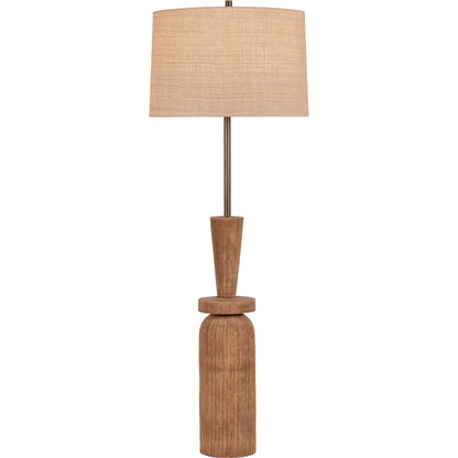 Kinloch Floor Lamp by Hudson Valley in bronze leaf, ceramic ash brown. Made from ceramic in a transitional style.