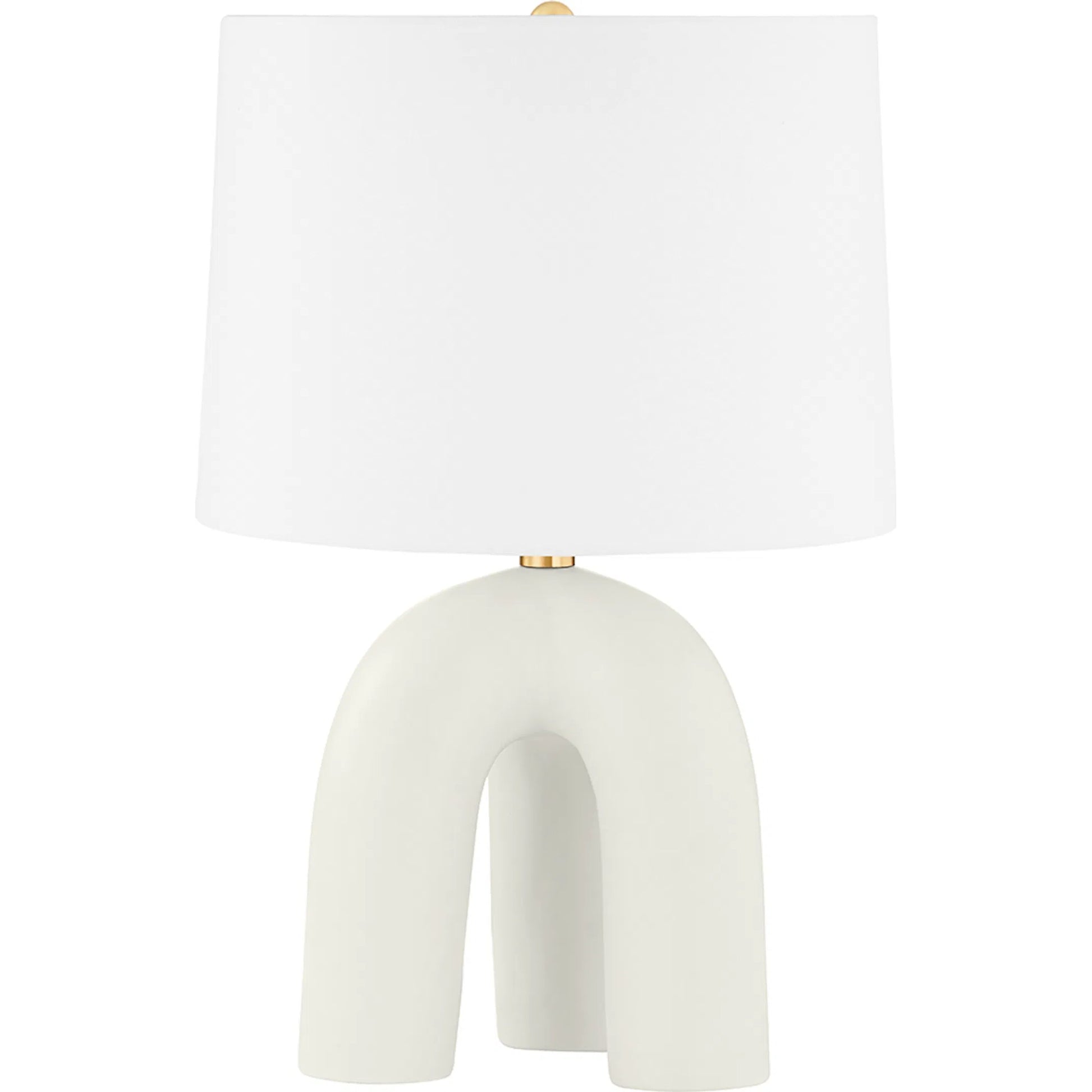 Mills Pond Lamp by Hudson Valley in satin ivory. Made from aged brass, satin ivory in a modern style.