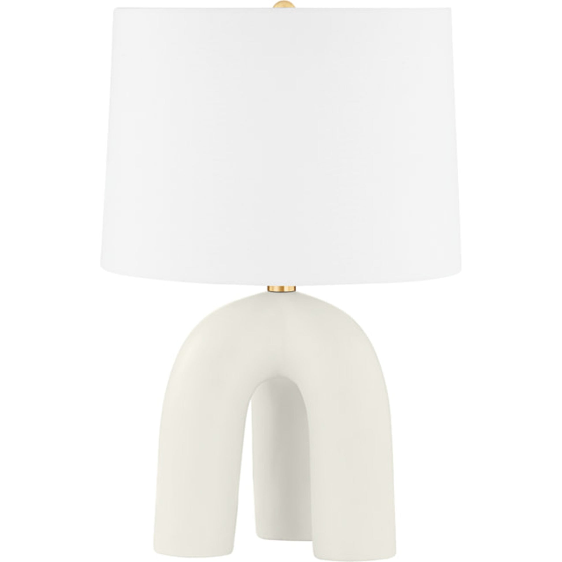Mills Pond Lamp by Hudson Valley in satin ivory. Made from aged brass, satin ivory in a modern style.
