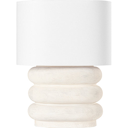 Ewing Table Lamp by Hudson Valley in aged brass, weathered ivory ceramic. Made from ceramic in a modern style.