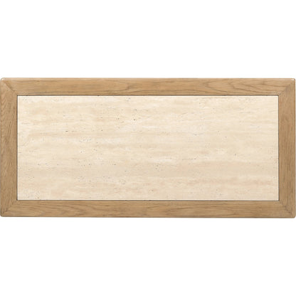 Driftwood One-Drawer Nightstand with Stone by Hooker Furniture. Made from oak solids, oak veneers, stone in a transitional style.