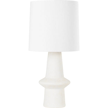 Ramapo Table Lamp by Hudson Valley in aged brass, pale flax ceramic. Made from ceramic in a modern style.