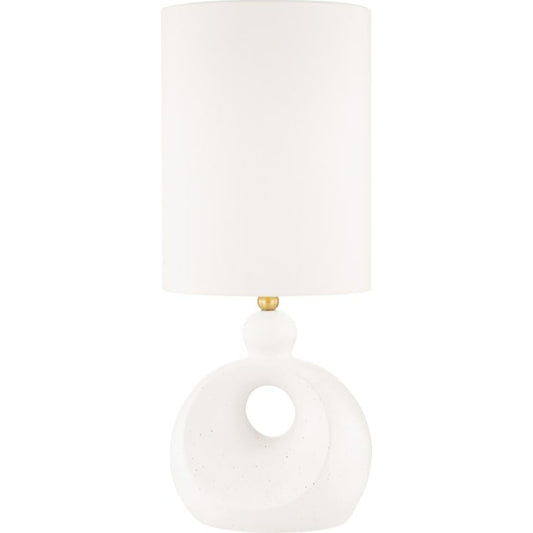 Penonic Table Lamp by Hudson Valley in white. Made from steel in a transitional style.