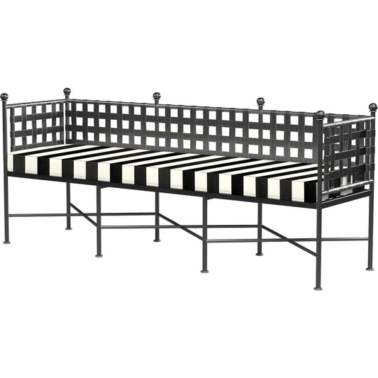 Provence Outdoor Garden Bench by Sunset West. Made from wrought iron in a modern style.