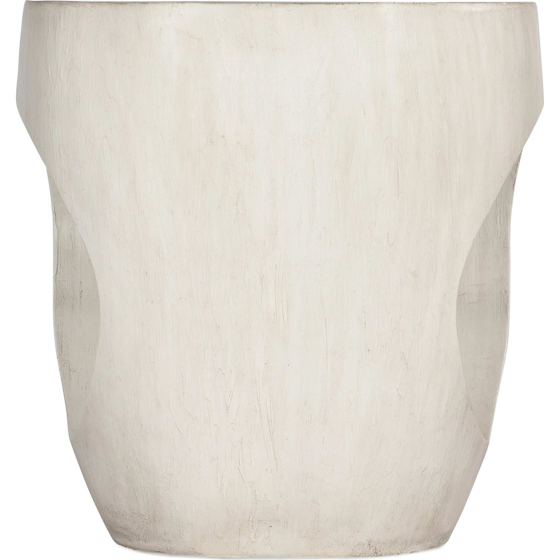 Melange Keaton Accent Table by Hooker Furniture in pearl white. Made from resin in a modern style.