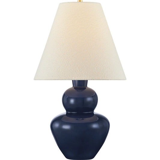 Dumont Table Lamp by Hudson Valley in aged brass, ceramic egyptian blue. Made from ceramic in a unique style.