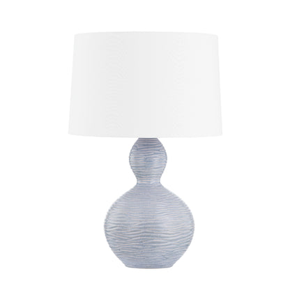 Cairns Table Lamp by Hudson Valley in aged brass. Made from ceramic in a modern style.