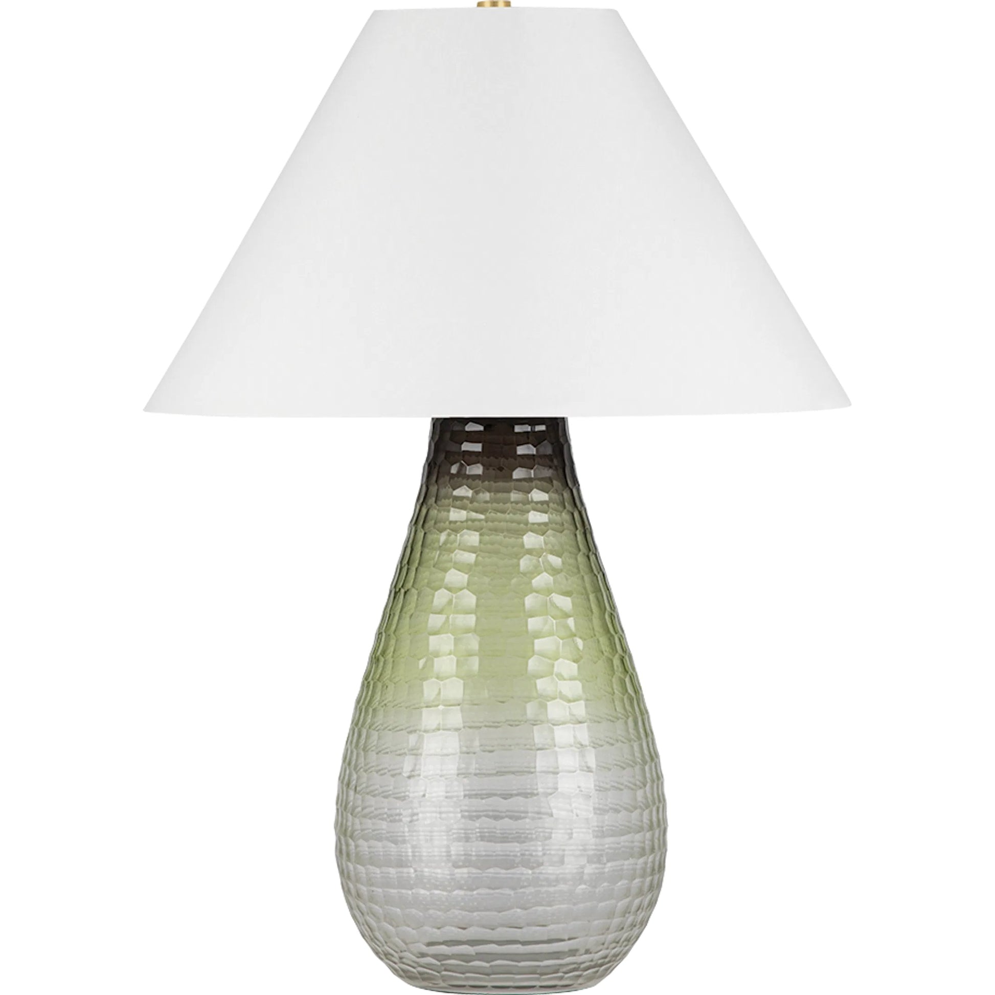 Mulberry Table Lamp by Hudson Valley in aged brass. Made from glass in a unique style.