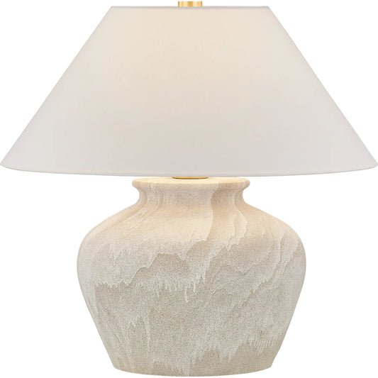 001 SI-2544177 | Primary Silo | Allards Table Lamp by Hudson Valley in aged brass, ceramic watercolor sand. Made from ceramic in a unique style.