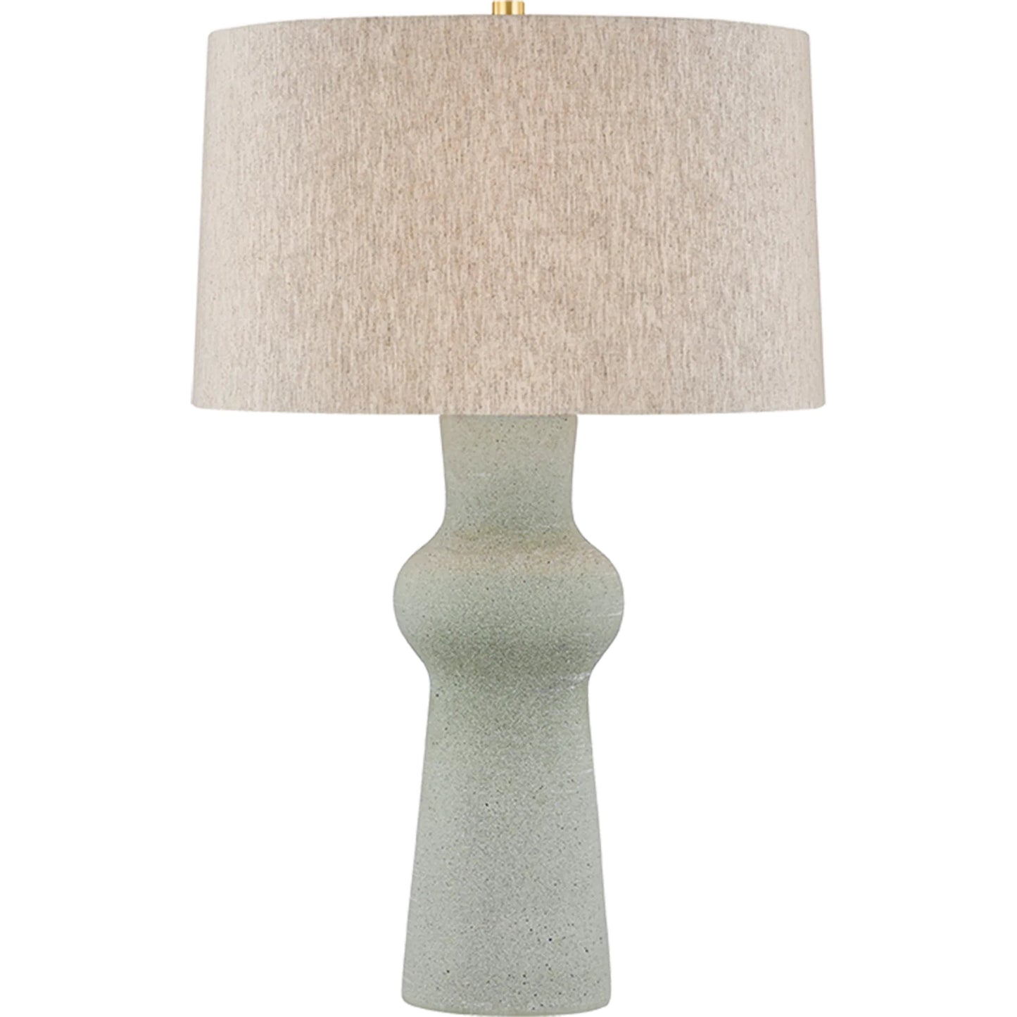 001 SI-2544218 | Primary Silo | Heathway Table Lamp by Hudson Valley in aged brass, ceramic hazy jade. Made from ceramic in a unique style.