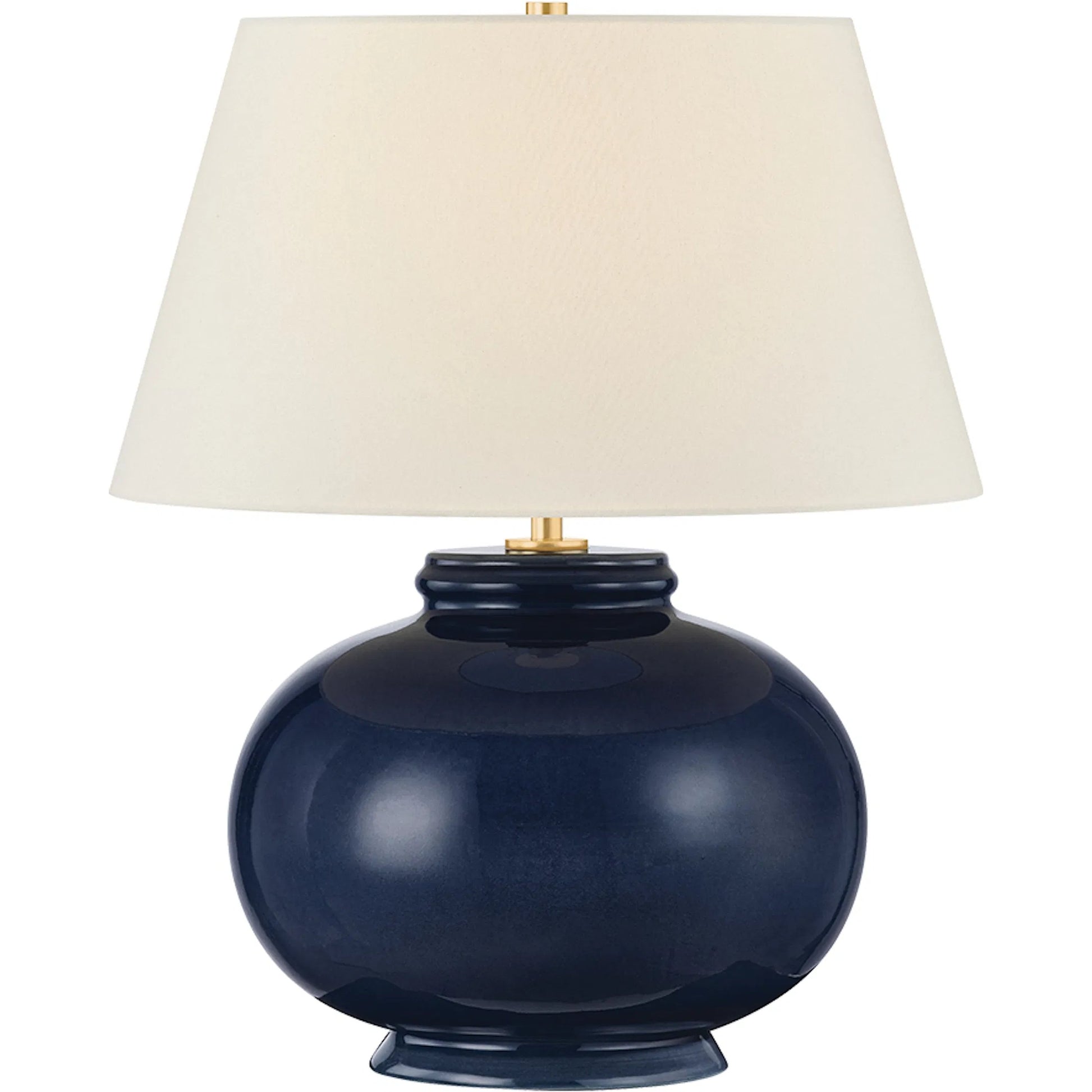 Moodus Table Lamp by Hudson Valley in aged brass, ceramic parrish blue. Made from ceramic in a unique style.