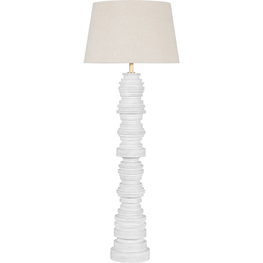 001 None | Unknown | Wayzata Floor Lamp by Hudson Valley in aged brass, ceramic gloss ivory. Made from ceramic in a unique style.