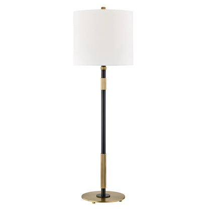 Bowery Stick Table Lamp by Hudson Valley in aged old bronze. Made from brass in a modern style.