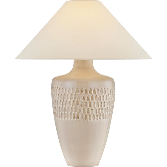 Valleydale Table Lamp by Hudson Valley in aged brass, ceramic reactive manchado. Made from unique in a transitional style.