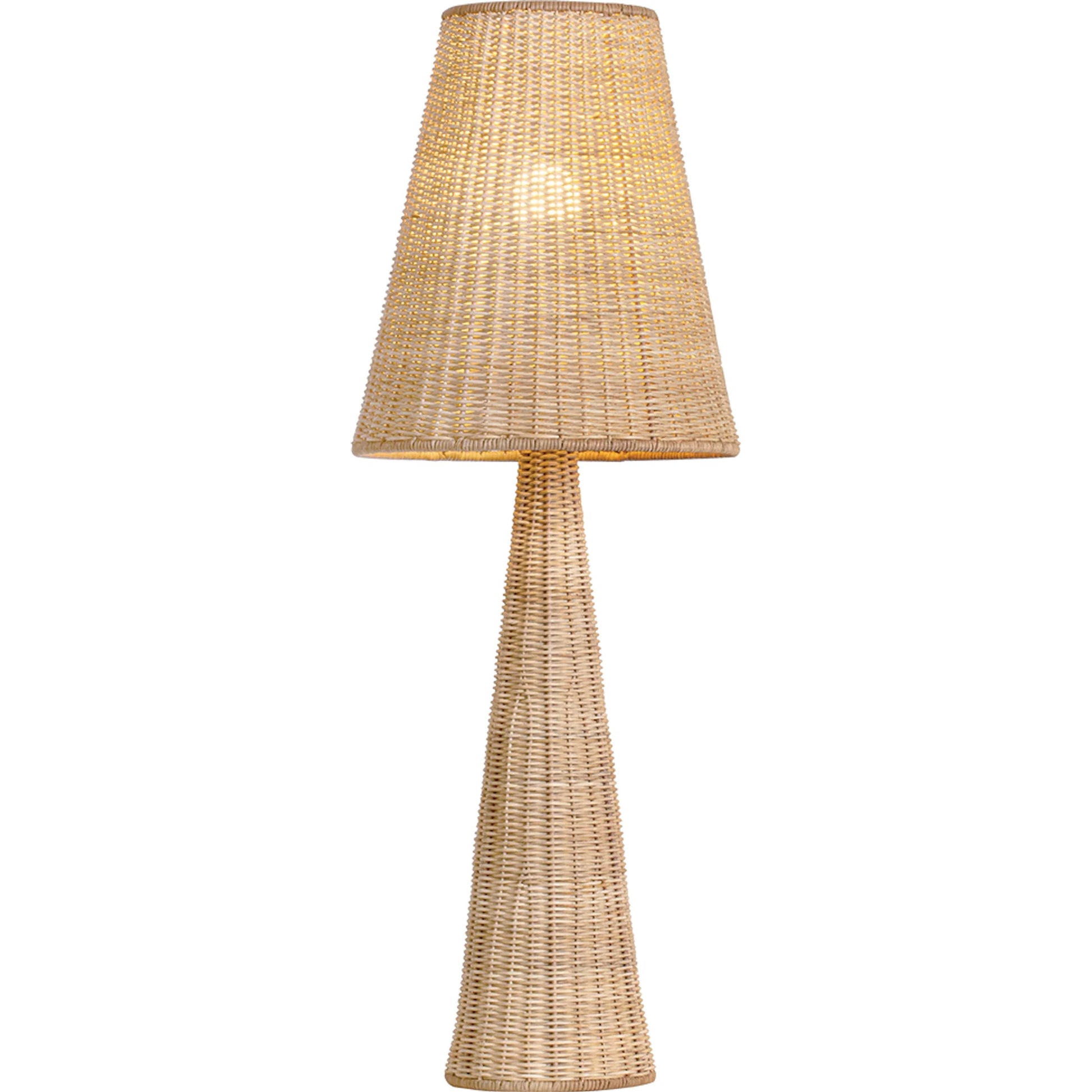 Fair Haven Table Lamp by Hudson Valley in aged brass. Made from natural woven in a rustic style.