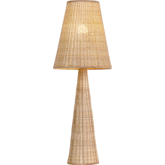 Fair Haven Table Lamp by Hudson Valley in aged brass. Made from natural woven in a unique style.