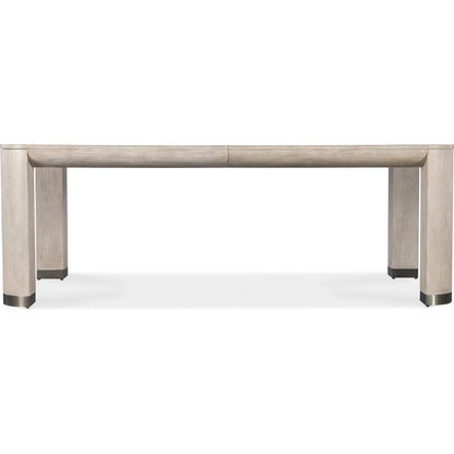 Modern Mood Leg Dining Table by Hooker Furniture. Made from oak veneers, metal in a modern style.