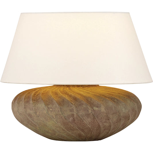 004 SI-2544183 | Primary Silo | Arlin Table Lamp by Hudson Valley in patina brass. Made from ceramic in a unique style.