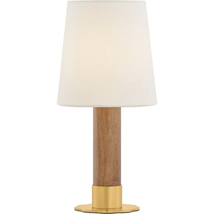 Meadowbrook Rechargeable Table Lamp by Hudson Valley in aged brass. Made from ceramic in a unique style.