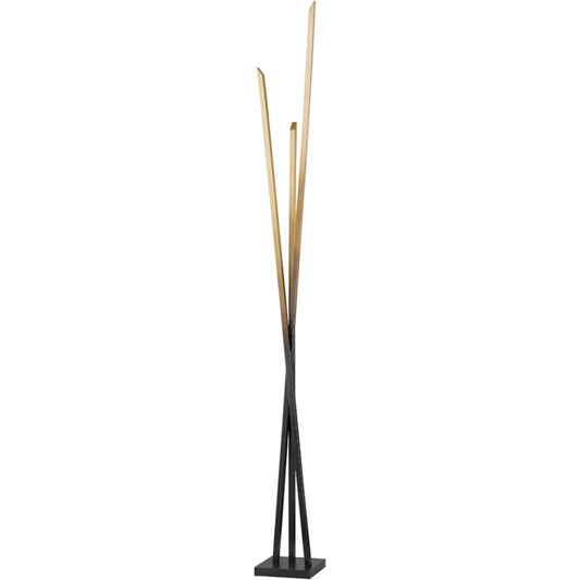 Gansevoort Floor Lamp by Hudson Valley in gradient brass. Made from steel in a eclectic & global style.
