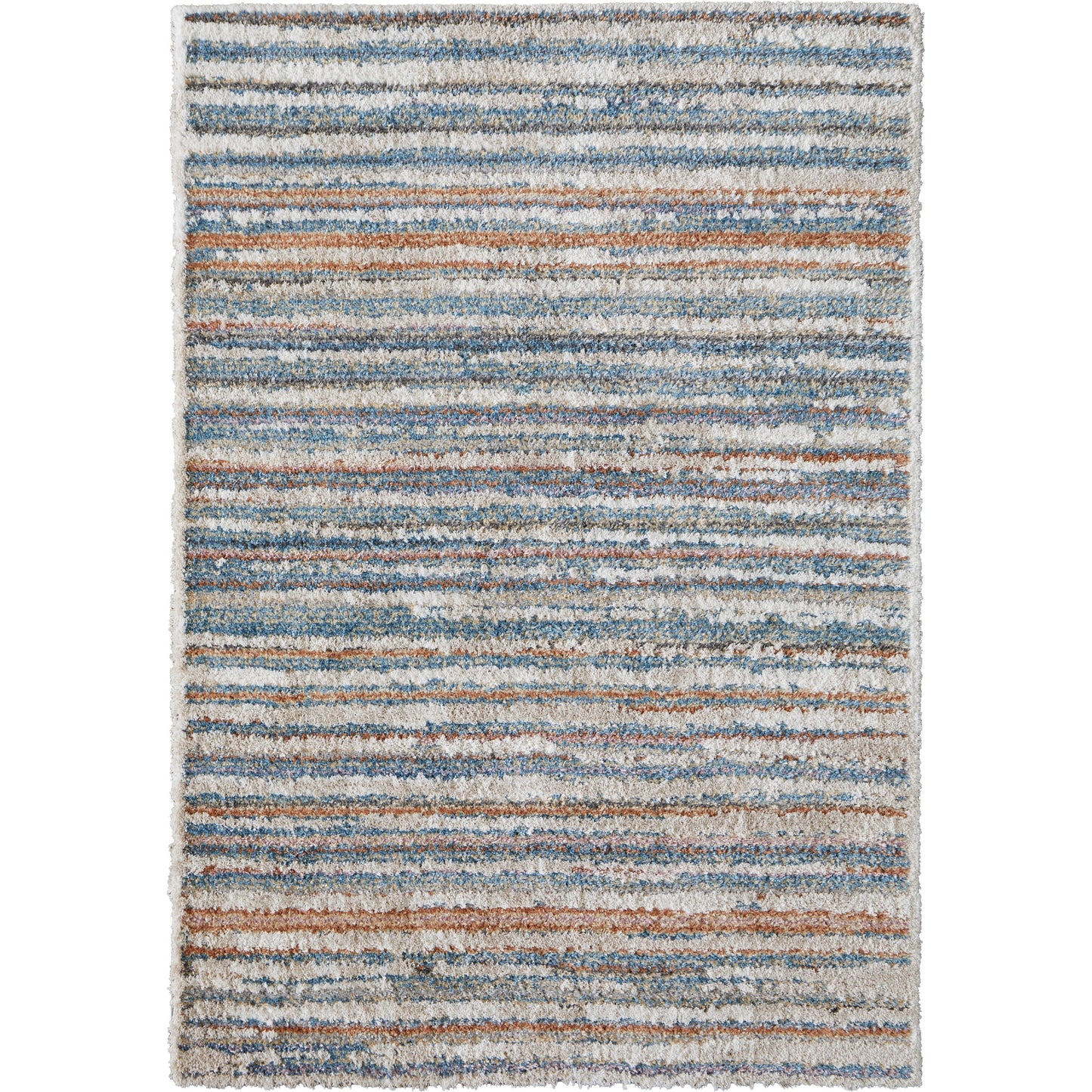 000 SI-2007159,SI-2007160,SI-2007161,SI-2007162,SI-2007163 | Primary Silo | Mynka Transitional Stripes Rug - 39IEF by Feizy in ivory, blue, orange. Made from polyester in a unique style.