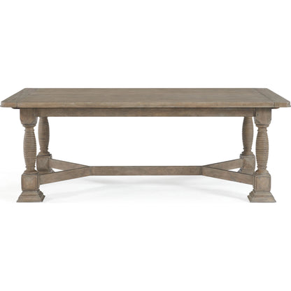 Reforma Trestle Dining Table by A.R.T. Furniture in tapenade. Made from parawood solids, random match flaky oak veneers in a traditional style.